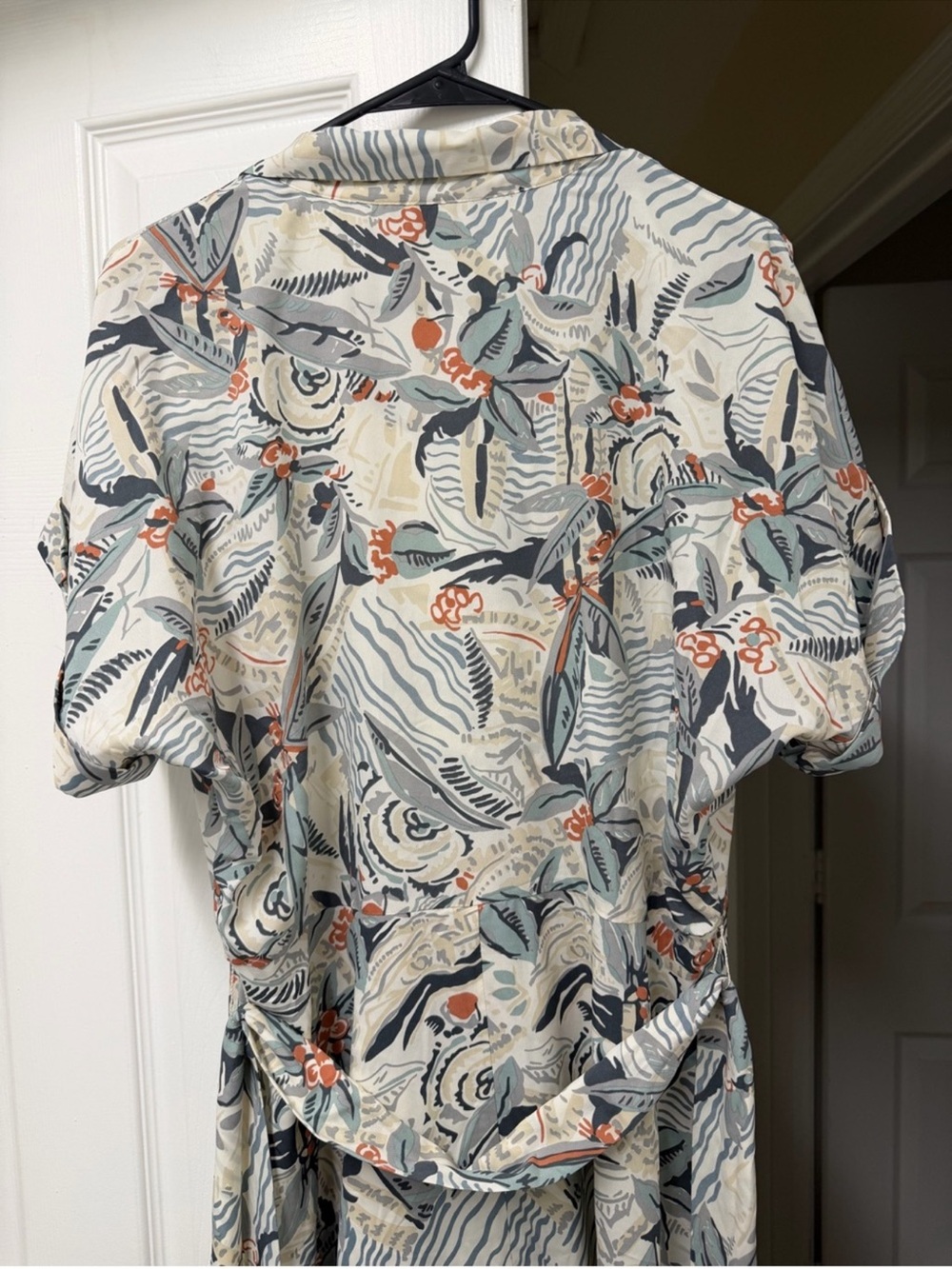 Lauren Ralph Lauren Belted Printed Midi Shirtdress Size 14 - Picture 14 of 16